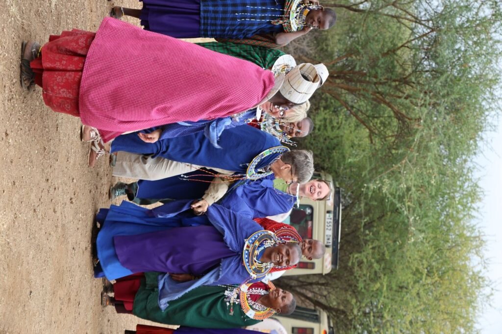 Masai woman dancing